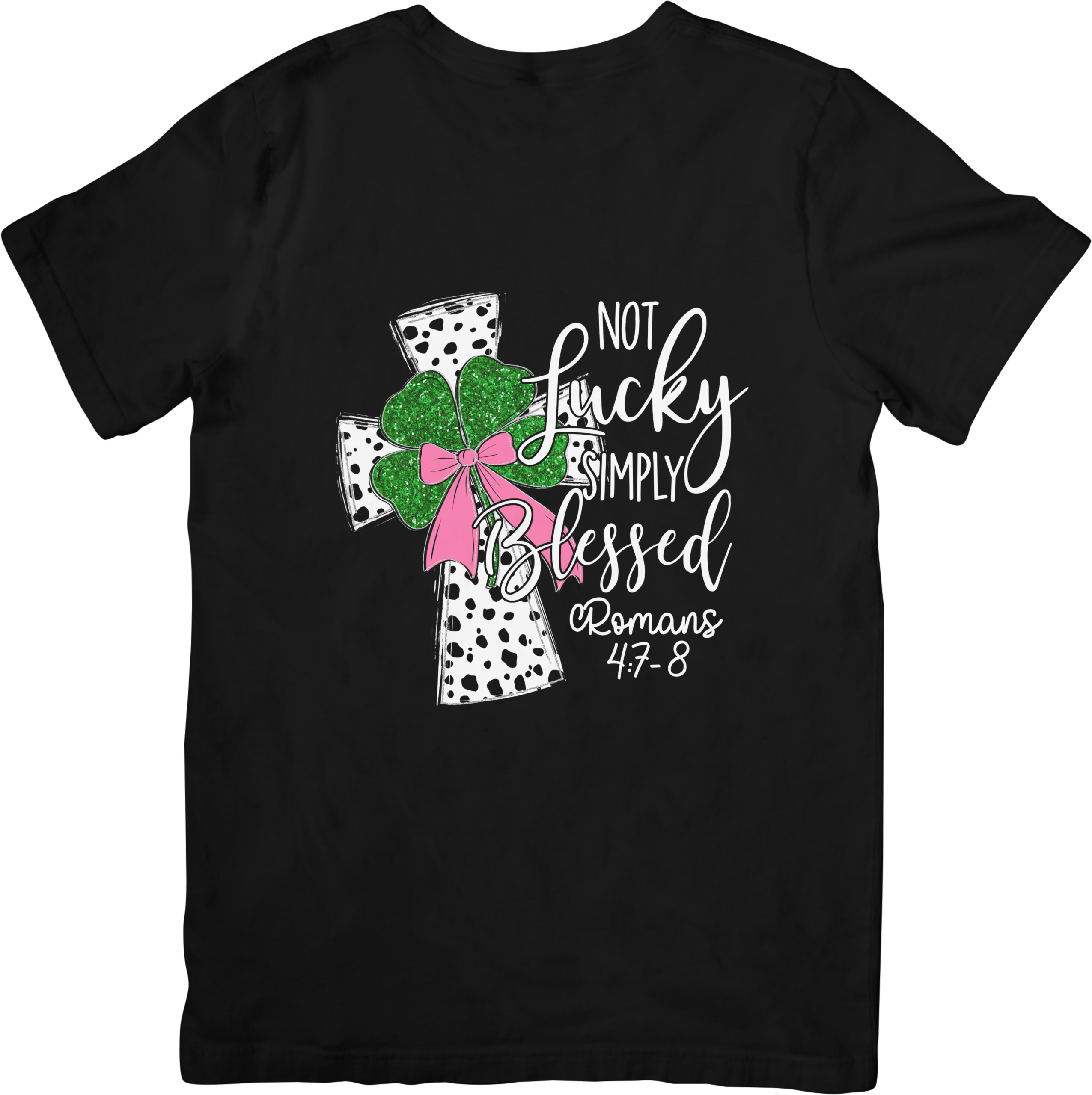 Not Lucky, Simply Blessed Shamrock Tee - Image 2